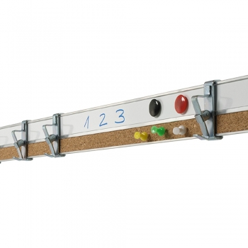 Bilderklemmleiste 200 cm Duo Kork- Stahl