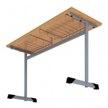 Zweier-Schülertisch Modell 3420, Tischplatte Melamin mit ABS-Kante