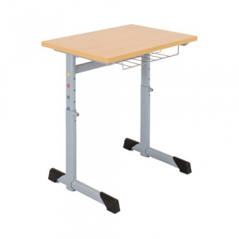 Einer-Schülertisch höhenverstellbar, Tischplatte Melamin mit ABS-Kante
