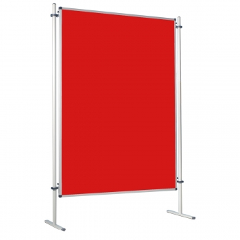 Moderationswand, Coronaschutzwand mit doppelseitigier Klettenstoffoberfläche Serie NSTT F