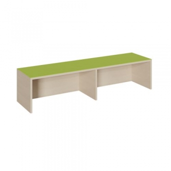 Rechteck-Podest mit offener Längsseite, Linoleum-Deckplatte