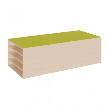 Rechteck-Podest für Liegepolster, mit Linoleum-Deckplatte