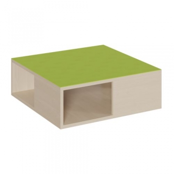 Quadratisches Podest mit Linoleum-Deckplatte