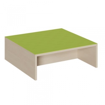 Quadrat-Podest zweiseitig offen, Linoleum-Deckplatte