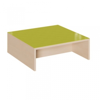 Quadrat-Podest zweiseitig offen, Linoleum-Deckplatte