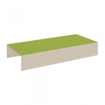 Rechteck-Podest 2seitig offen, Linoleum-Deckplatte