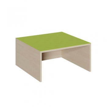 Quadrat-Podest einseitig offen, Linoleum-Deckplatte