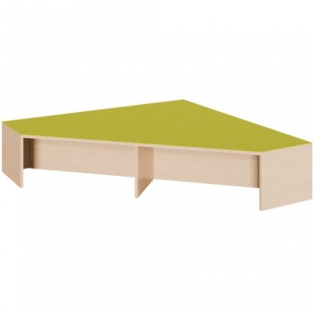 Eckpodest mit Linoleum-Deckplatte