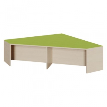 Eckpodest mit Linoleum-Deckplatte