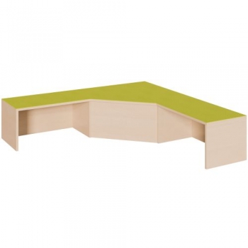 Schenkelpodest mit Linoleum-Deckplatte