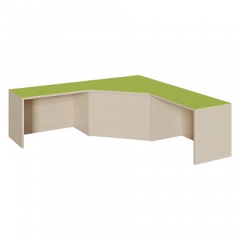 Schenkelpodest mit Linoleum-Deckplatte