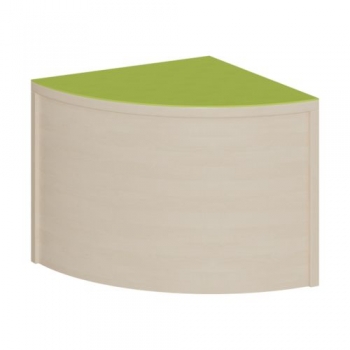 Viertelkreis-Eckpodest R 40 cm mit Linoleum-Deckplatte