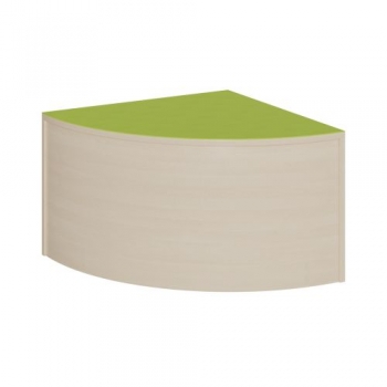 Viertelkreis-Eckpodest R 70 cm mit Linoleum-Deckplatte