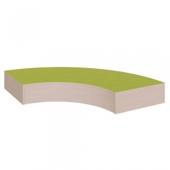 Viertelkreisbogen-Podest mit Linoleum-Deckplatte