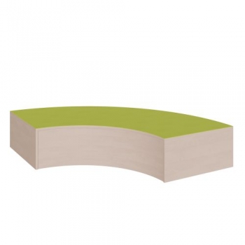 Viertelkreisbogen-Podest mit Linoleum-Deckplatte