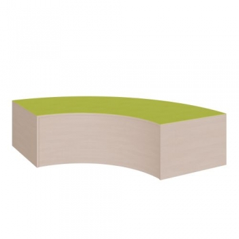 Viertelkreisbogen-Podest mit Linoleum-Deckplatte