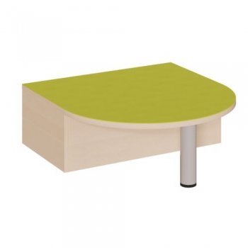 Freiform-Podest, geschlossen mit Halbrundansatz, Linoleum-Deckplatte