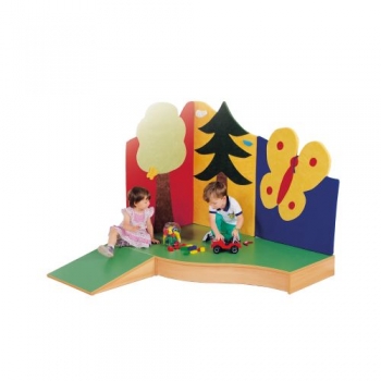 Podestwelle mit Rampe, mit Linoleum-Deckplatten