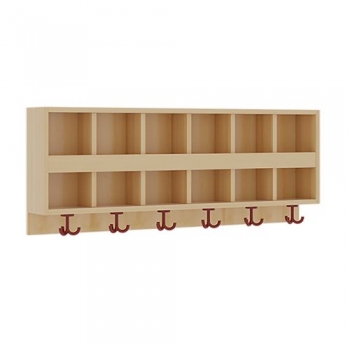 doppelte Garderobenablage mit Blende