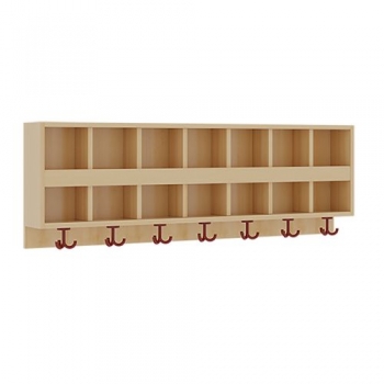 doppelte Garderobenablage mit Blende