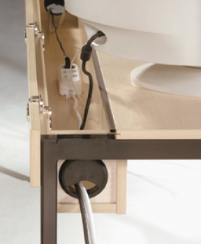 EDV-Tisch 80 x 90cm, Kabelkanal mit Klappdeckel (EDV80-9)