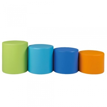 Spot Kinderhocker mit Kunstlederbezug, schwer entflammbar, Sitzhöhe 25 cm