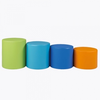 Spot Kinderhocker mit Kunstlederbezug, schwer entflammbar, Sitzhöhe 30 cm
