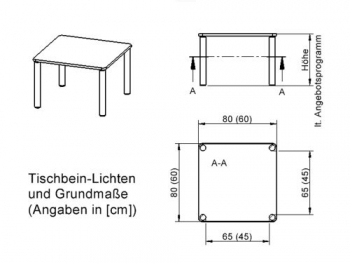 Tisch ZALOTTI mit Schichtstoff-Belag
