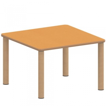 Tisch ZALOTTI 80x80 cm mit Linoleum-Belag, Tischhöhe wählbar