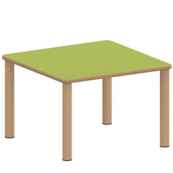 Tisch ZALOTTI 60x60 cm mit Linoleum-Belag, Tischhöhe wählbar