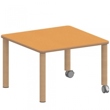 Tisch ZALOTTI 80x80 cm mit Linoleum-Belag, Tischhöhe wählbar