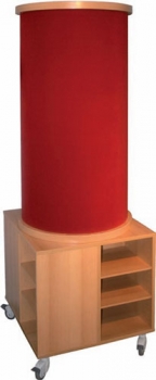 Litfaßsäule Stoff mit Unterschrank, fahrbar (KSLS-S)