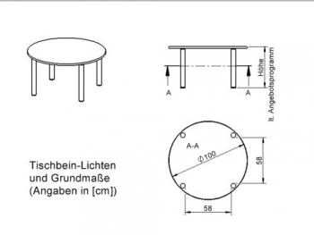 Tisch ZALOTTI mit Schichtstoff-Belag