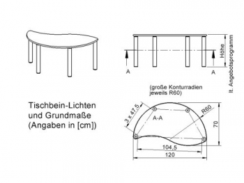 Tisch ZALOTTI mit Schichtstoff-Belag