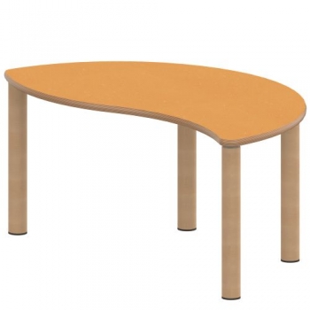 Tisch ZALOTTI mit Linoleum-Belag