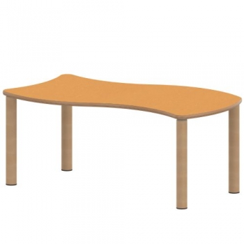 Tisch ZALOTTI mit Linoleum-Belag