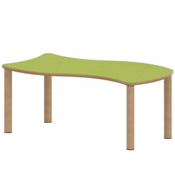 Tisch ZALOTTI mit Linoleum-Belag