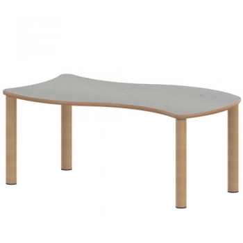 Tisch ZALOTTI mit Linoleum-Belag