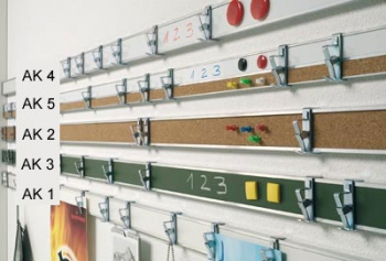 Bilderklemmleiste 100 cm Stahl weiß, magnethaftend