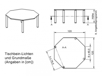 Tisch ZALOTTI mit Schichtstoff-Belag