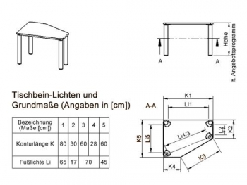 Tisch ZALOTTI mit Schichtstoff-Belag