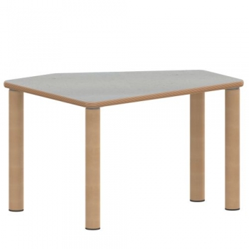 Tisch ZALOTTI mit Linoleum-Belag