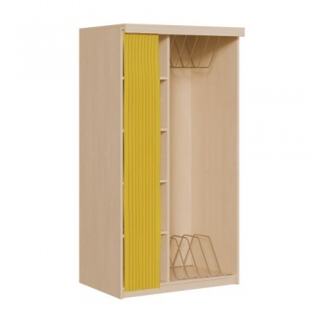 Liegepolsterregal mit Vorhang für 160 cm lange Polster, mit Fächern