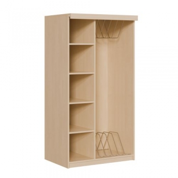 Liegepolsterregal für 160 cm lange Polster, mit Fächern