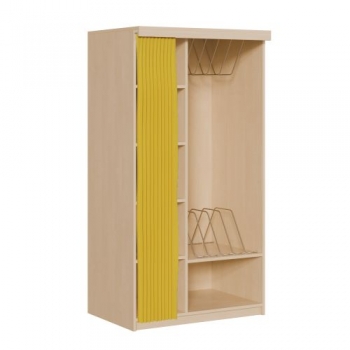 Liegepolsterregal mit Vorhang für 130-150 cm lange Polster, mit Fächern