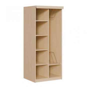 Liegepolsterregal mit Vorhang für 130-150 cm lange Polster, mit Fächern