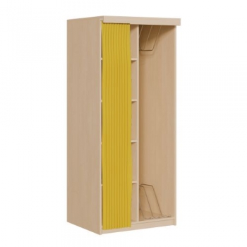 Liegepolsterregal mit Vorhang für 160 cm lange Polster, mit Fächern