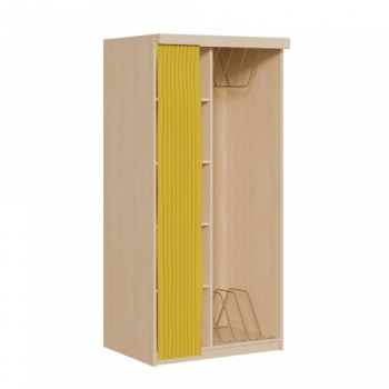 Liegepolsterregal mit Vorhang für 160 cm lange Polster, mit Fächern