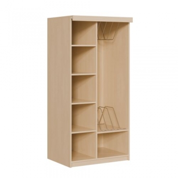 Liegepolsterregal für 130-150 cm lange Polster, mit Fächern