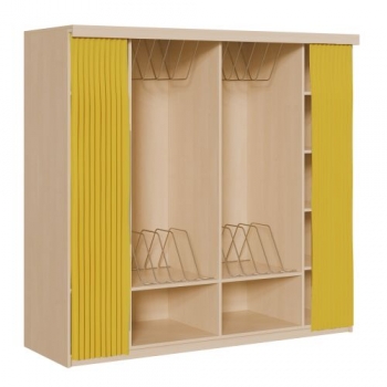 Liegepolsterregal mit Vorhang für 130-150 cm lange Polster, mit Fächern